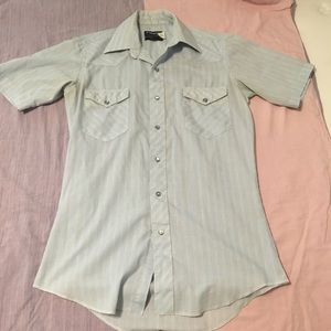 ✨Vintage✨ 1970s Original Wrangler pearl snap short sleeve